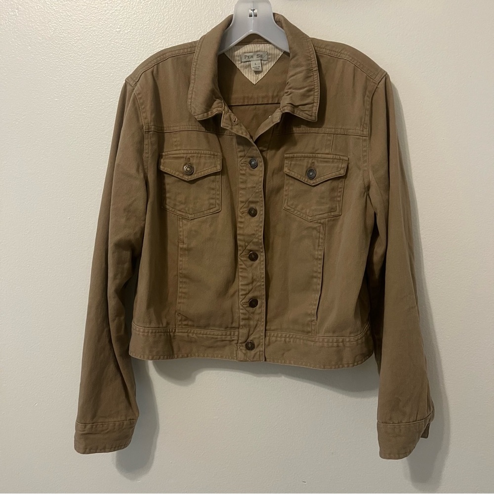 ⭐️ Per Se Brown Jean Jacket